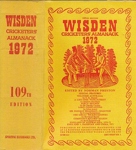 Wisden Cricketers' Almanack 1972 (109th edition)
