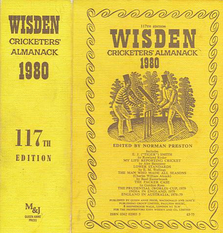 Wisden Cricketers' Almanack 1980. 117th edition.
