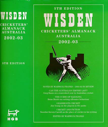 Wisden Cricketers' Almanack Australia 2002 - 03
