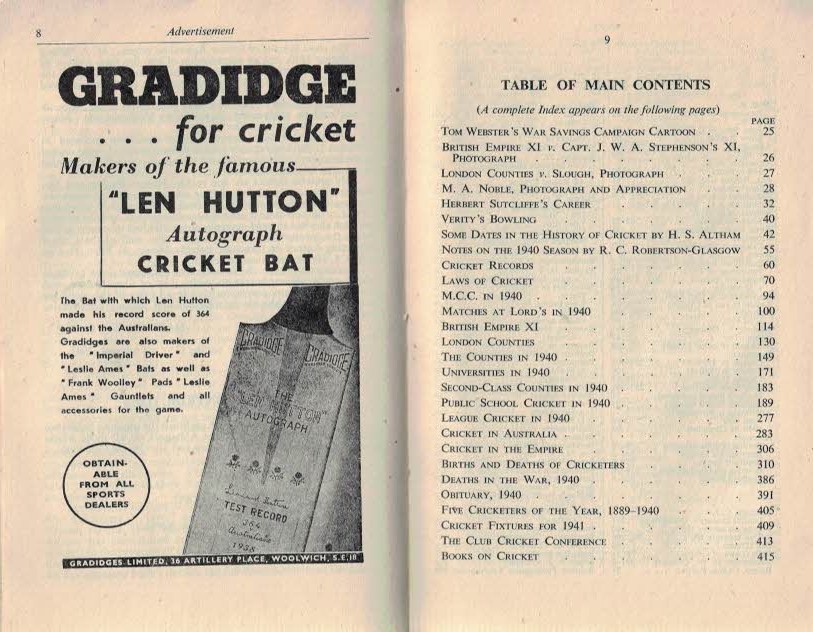 Wisden Cricketers' Almanack 1941. 78th edition.