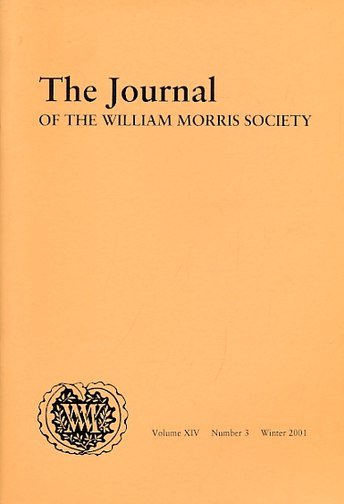 The Journal of the William Morris Society. Volume XIV, No.3, Winter 2001.