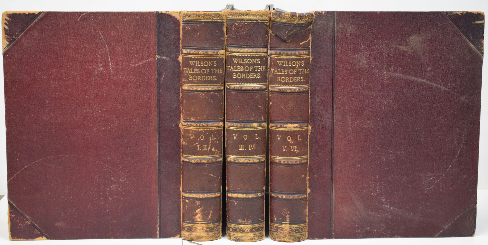 Wilson's Historical, Traditionary, and Imaginative Tales of the Borders and of Scotland. With an Illustrative Glossary of the Scottish Dialect. 6 volumes bound in 3. Mackenzie edition.