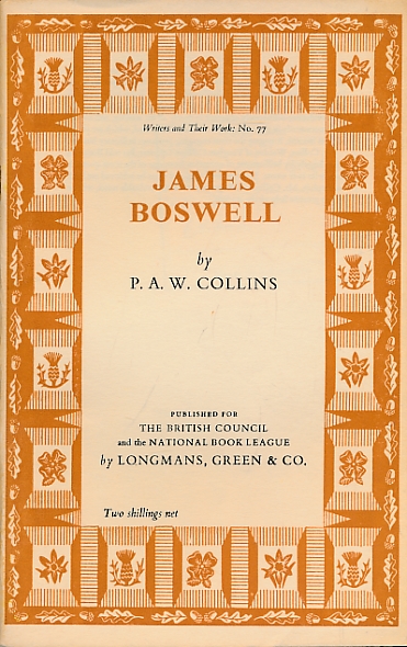 James Boswell. Writers and their Work No. 77.