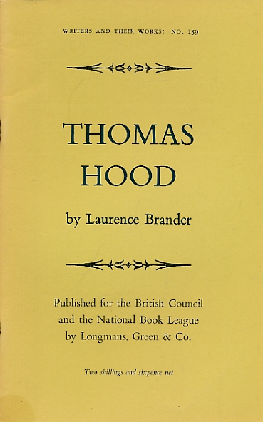 Thomas Hood. Writers and their Work No. 159.